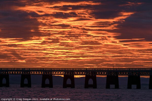 Dundee Tay Bridge Sunset Picture Board by Craig Doogan