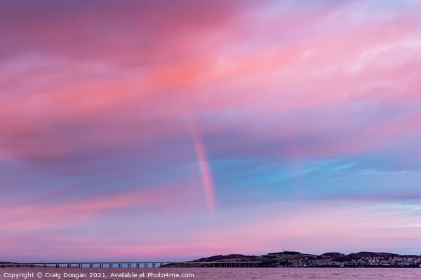 Dundee Rainbow Sunset Scotland Picture Board by Craig Doogan