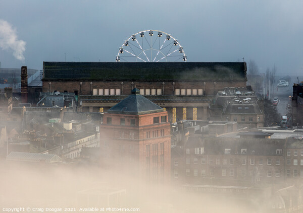 Dundee City Fog Picture Board by Craig Doogan