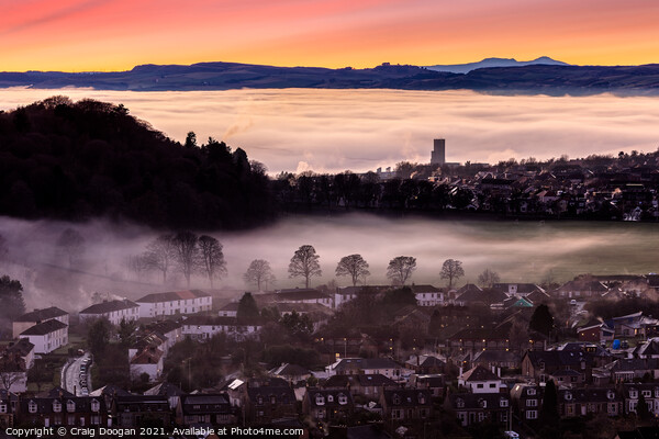 Fog over Lochee Park Dundee Picture Board by Craig Doogan