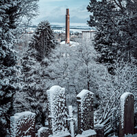 Buy canvas prints of Cox's Stack - Balgay Cemetery, Dundee by Craig Doogan