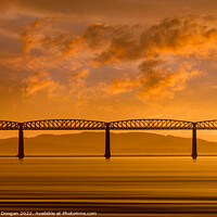 Buy canvas prints of Dundee Tay Rail Bridge Sunset by Craig Doogan