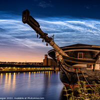 Buy canvas prints of Dundee Unicorn Ship & Noctilucent Clouds by Craig Doogan