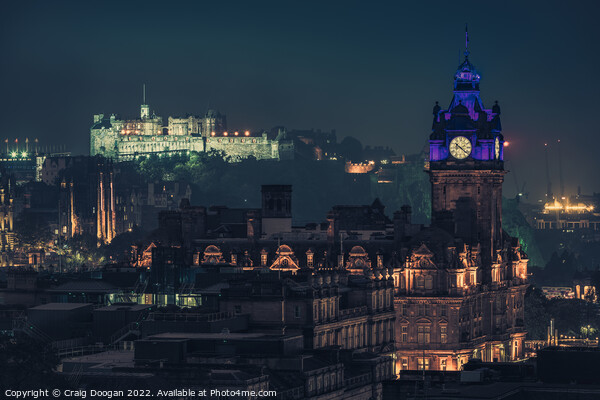 Edinburgh City at Night Picture Board by Craig Doogan