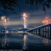 Buy canvas prints of Dundee City Fireworks by Craig Doogan