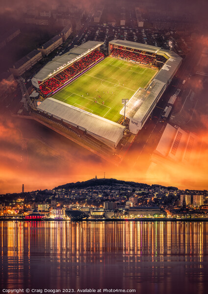 Dundee Tannadice Park Picture Board by Craig Doogan