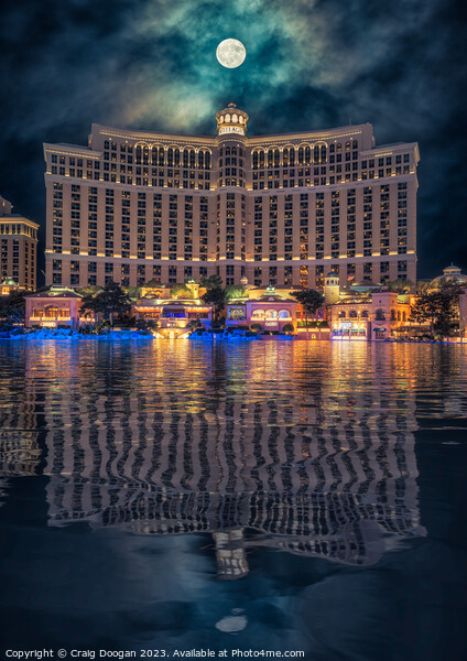 Bellagio Hotel - Las Vegas Picture Board by Craig Doogan