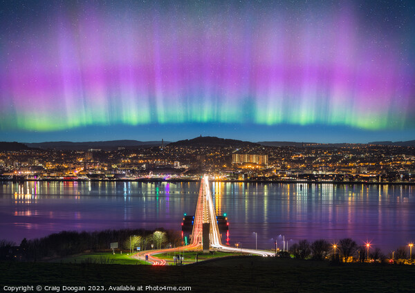 Dundee Northern Lights Composite Picture Board by Craig Doogan