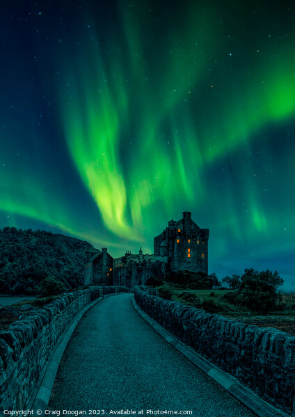 Eilean Donan Castle Aurora Picture Board by Craig Doogan