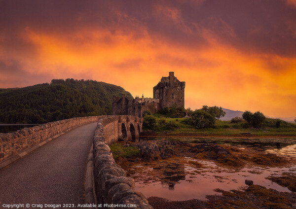 Eilean Donan Castle Sunset Picture Board by Craig Doogan