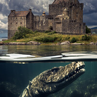 Buy canvas prints of Loch Ness Monster visits Eilean Donan by Craig Doogan