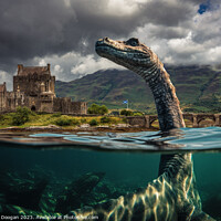 Buy canvas prints of The Loch Ness Monster visits Eilean Donan Castle by Craig Doogan