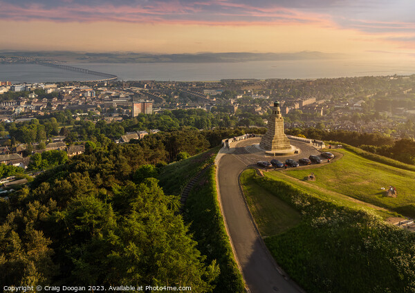 Dundee Law Hill Sunset Picture Board by Craig Doogan