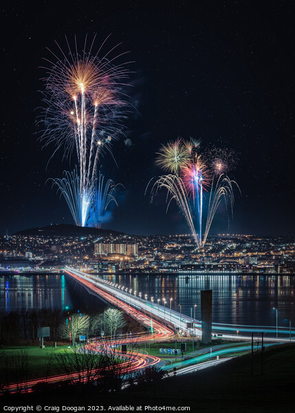 Dundee Fireworks Picture Board by Craig Doogan