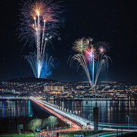 Buy canvas prints of Dundee Fireworks by Craig Doogan