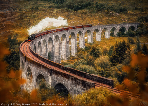 Glenfinna Viaduct - Harry Potter Bridge Picture Board by Craig Doogan