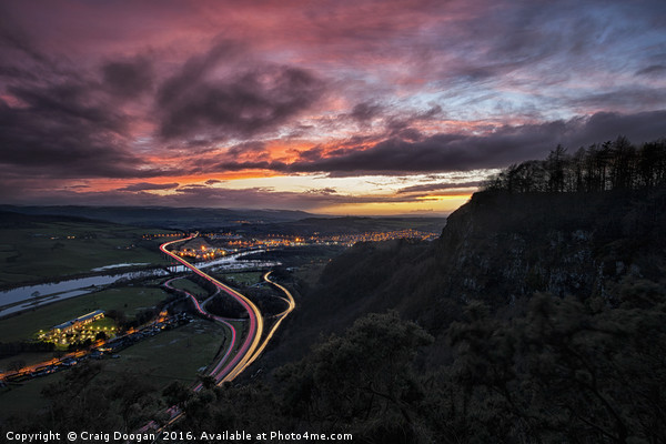 Kinnoull Hill Sunset Picture Board by Craig Doogan