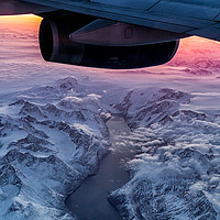 Buy canvas prints of Flying over Greenland at 38000ft by Craig Doogan
