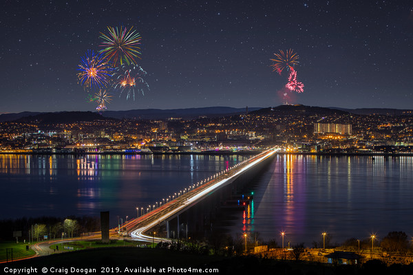 Dundee City Fireworks - Guy Fawkes Picture Board by Craig Doogan