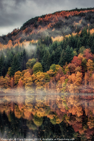 Loch Tummel Autumn Reflections - Pitlochry Picture Board by Craig Doogan