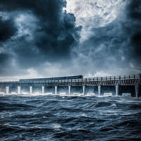 Buy canvas prints of Dundee Tay Rail Bridge Storm by Craig Doogan