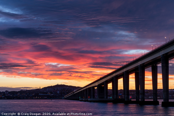 Dundee City Summer Sunset Picture Board by Craig Doogan