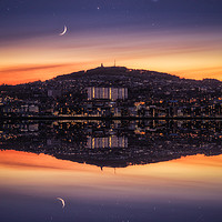Buy canvas prints of Dundee Cityscape with the Moon & Venus by Craig Doogan