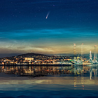 Buy canvas prints of Comet Neowise over Dundee City  by Craig Doogan