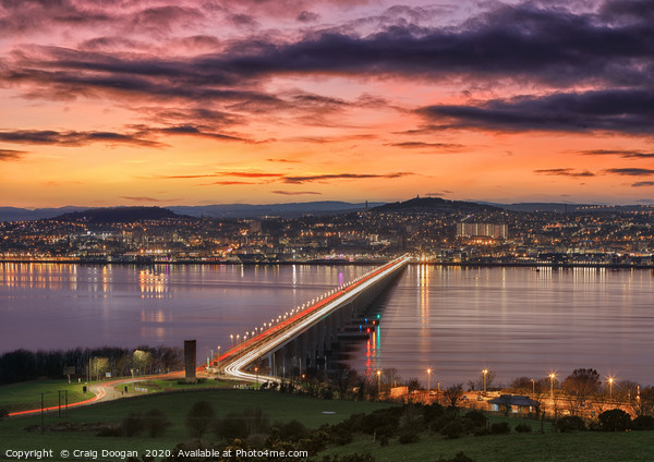 Dundee Sunset Cityscape Picture Board by Craig Doogan