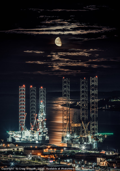 Dundee Oil Rigs Picture Board by Craig Doogan