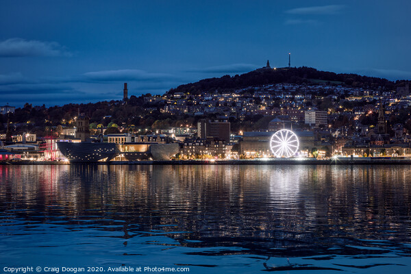 Dundee City Lights Picture Board by Craig Doogan