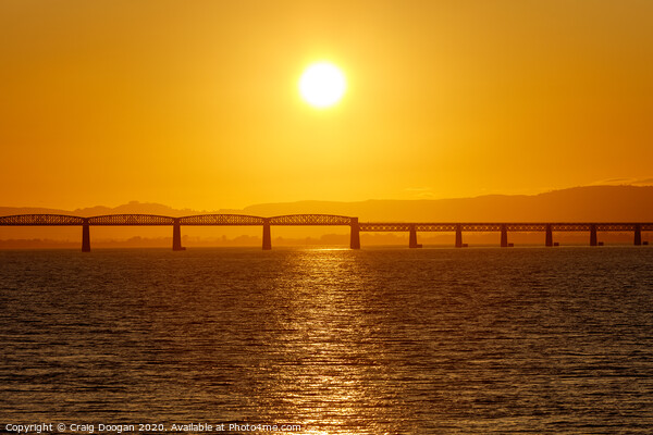 Tay Bridge Sunset Picture Board by Craig Doogan