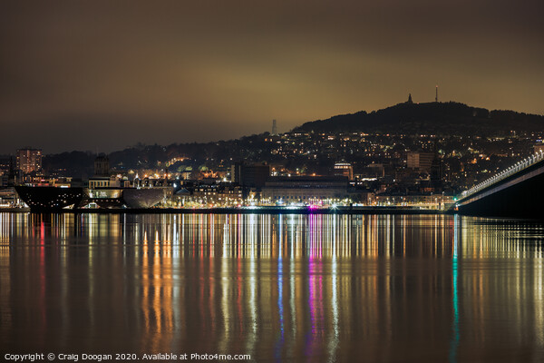 Dundee City Lights Picture Board by Craig Doogan