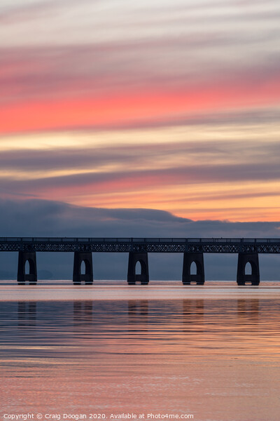 Sunset at the Tay Bridge Picture Board by Craig Doogan