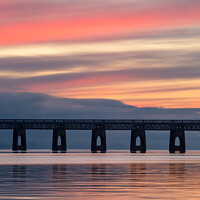Buy canvas prints of Sunset at the Tay Bridge by Craig Doogan