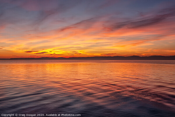 Wormit Bay Sunset Picture Board by Craig Doogan