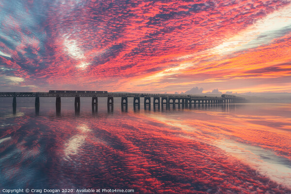 Tay Bridge Sunrise Picture Board by Craig Doogan