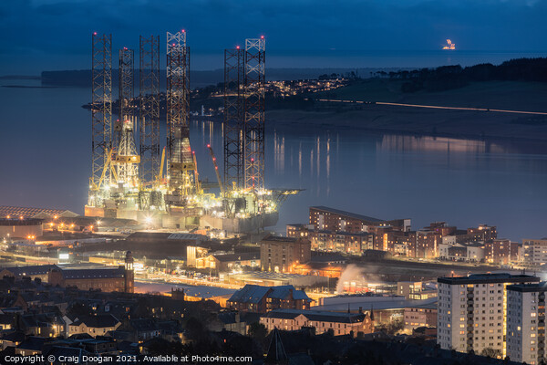 Dundee Oil Rig Picture Board by Craig Doogan