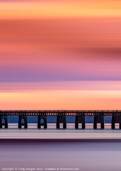 Abstract Dundee Tay Bridge Picture Board by Craig Doogan