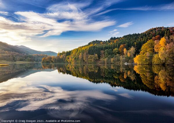 Loch Tummel Reflections Picture Board by Craig Doogan