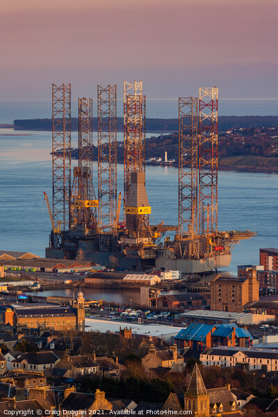 Oil Rigs Dundee Picture Board by Craig Doogan