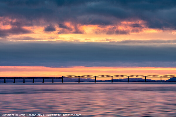 Tay Bridge Sunset - Dundee Picture Board by Craig Doogan