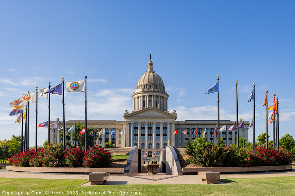 Sunny exterior view of the Oklahoma State Capitol Picture Board by Chon Kit Leong