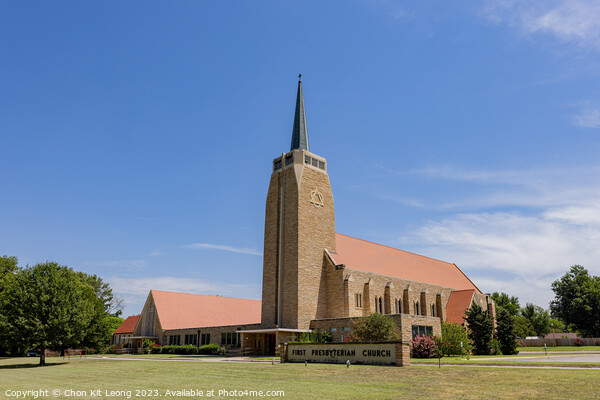 Exterior view of the First Presbyterian Church Picture Board by Chon Kit Leong