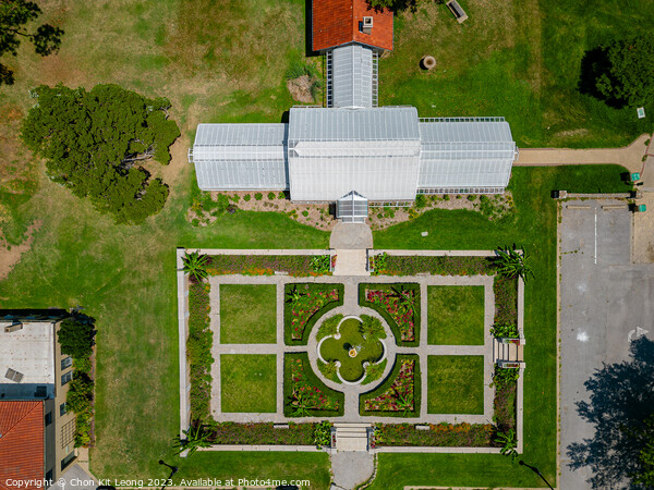 Aerial view of the Woodward Park and Tulsa cityscape Picture Board by Chon Kit Leong