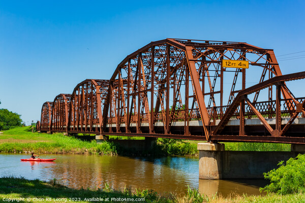 Close up shot of Bridge Route 66 in Lake Overholser Picture Board by Chon Kit Leong