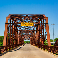 Buy canvas prints of Close up shot of Bridge Route 66 in Lake Overholser by Chon Kit Leong