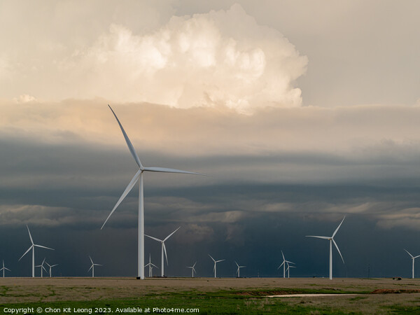 Thunderstorm over the sky in Amarillo country side area with Win Picture Board by Chon Kit Leong