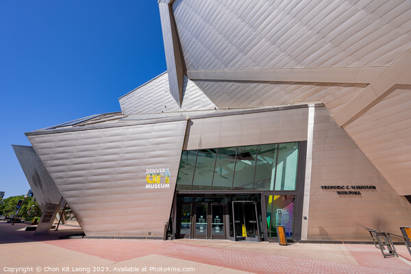 Sunny exterior view of The Denver Art Museum Picture Board by Chon Kit Leong