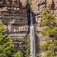 Buy canvas prints of Sunny view of the Cascade Falls landscape in Ouray by Chon Kit Leong